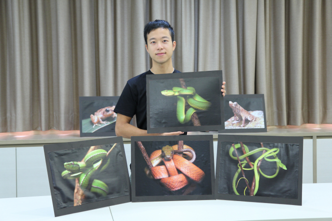 Sam Yue and his award winning photo Serpent